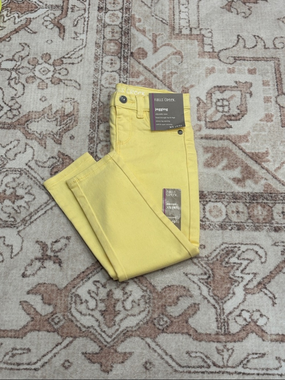 Falls Creek Lemon Yellow Skinny Stretch Jeggings XS (4/5)